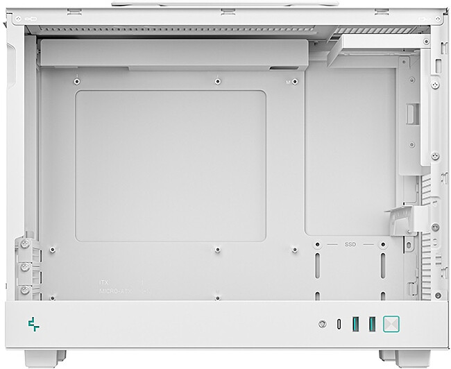Корпус DeepCool CH160 Plus WH miniITX без БП белый (R-CH160-WHNGM0-G)