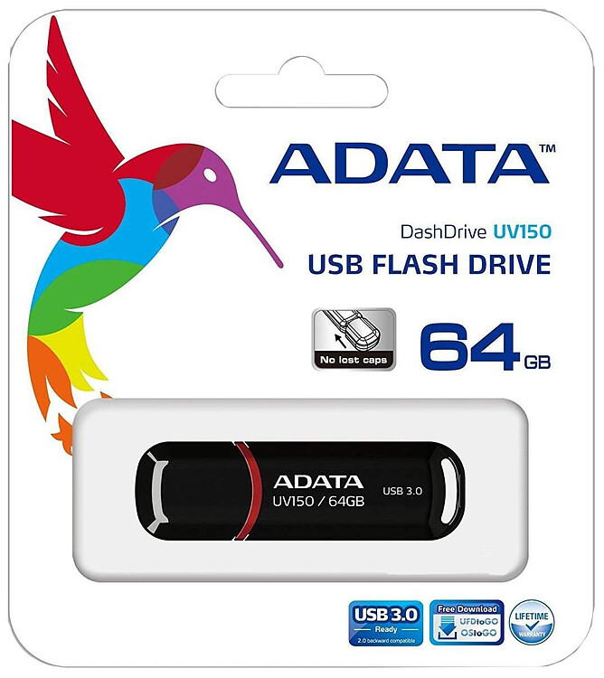 USB Flash-накопитель A-Data AUV150-64G-RBK 64GB