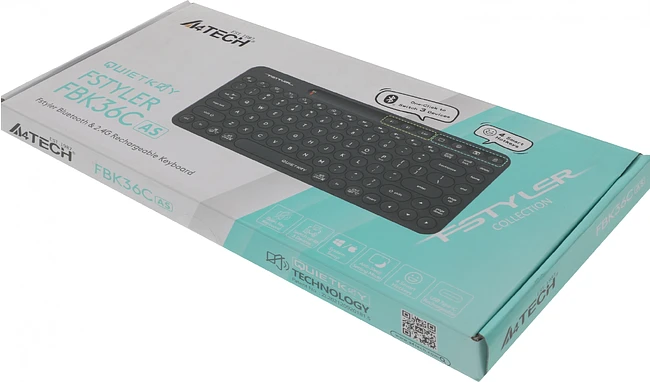 Клавиатура A4Tech Fstyler FBK36C AS черный (FBK36C AS)
