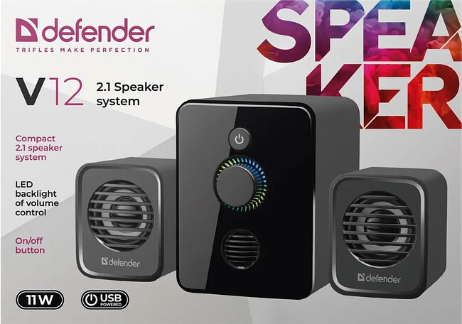 Акустика Defender V12 черный (65212)