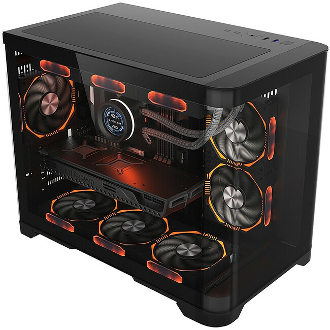 Корпус 1stPlayer UV6 без БП Black (UV6-BK-2FC7R-1FC7)