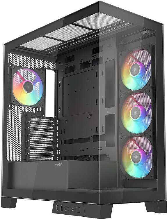 Корпус Sama V50 BK черный (V50-BKADA4X1-GL)