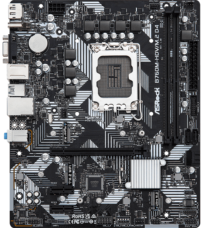 Материнская плата ASRock B760M-HDV/M.2 D4 DDR4 Материнская плата ASRock B760M-HDV/M.2 D4 DDR4