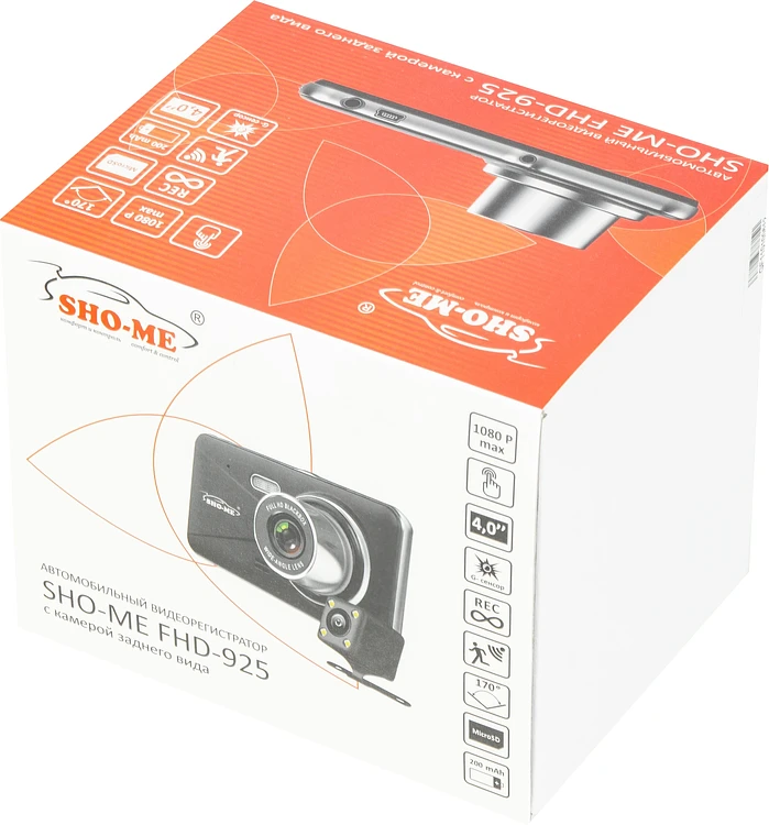 Автомобильный видеорегистратор Sho-Me FHD-925 черный