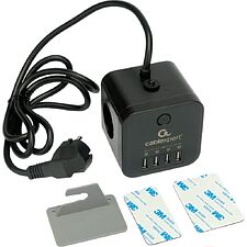 Сетевой фильтр Cablexpert CUBE-3-U4-B-1.5