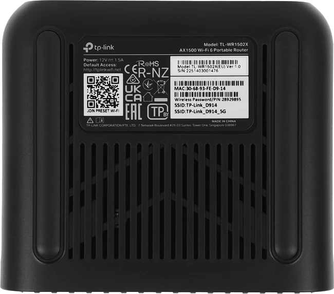 Роутер TP-Link TL-WR1502X черный