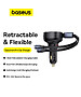 Автомобильное зарядное Baseus Enjoyment Pro C+Retractable C Cable 60W Cluster Black (C00057802111-00)