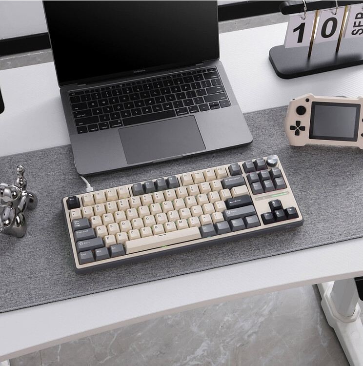 Клавиатура Royal Kludge RK R87 Pro Half Creamy switch/Grey