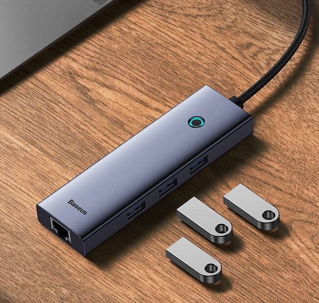 USB-хаб Baseus BS-OH109 Space Grey (B0005280A813-00)