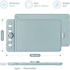Графический планшет Gaomon WH851 Grayish Green