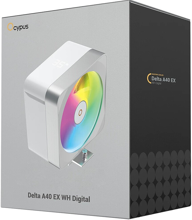 Кулер для процессора Ocypus Delta A40 EX WH Digital белый (Delta-A40-WH1NAWD00E-GL)