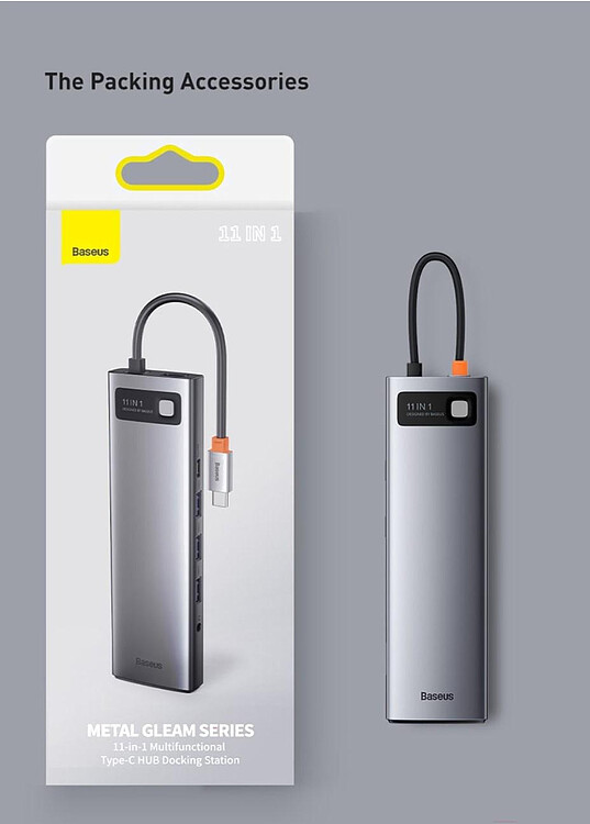 USB-хаб Baseus Metal Gleam Space Gray (CAHUB-CT0G)