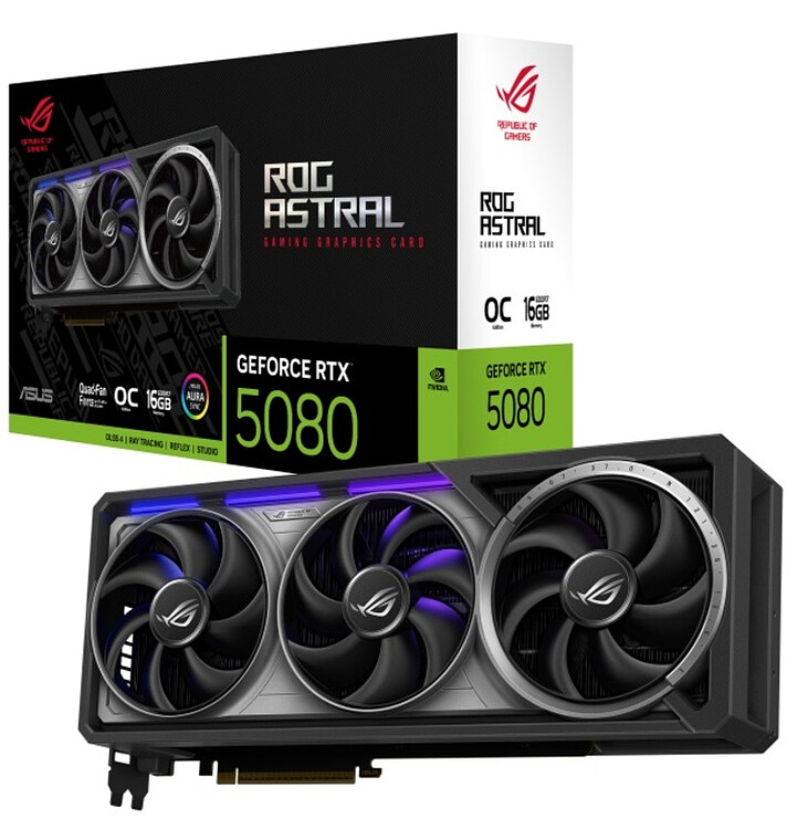 Видеокарта ASUS ROG Astral GeForce RTX 5080 OC 16GB GDDR7 (90YV0LV0-M0NA00)