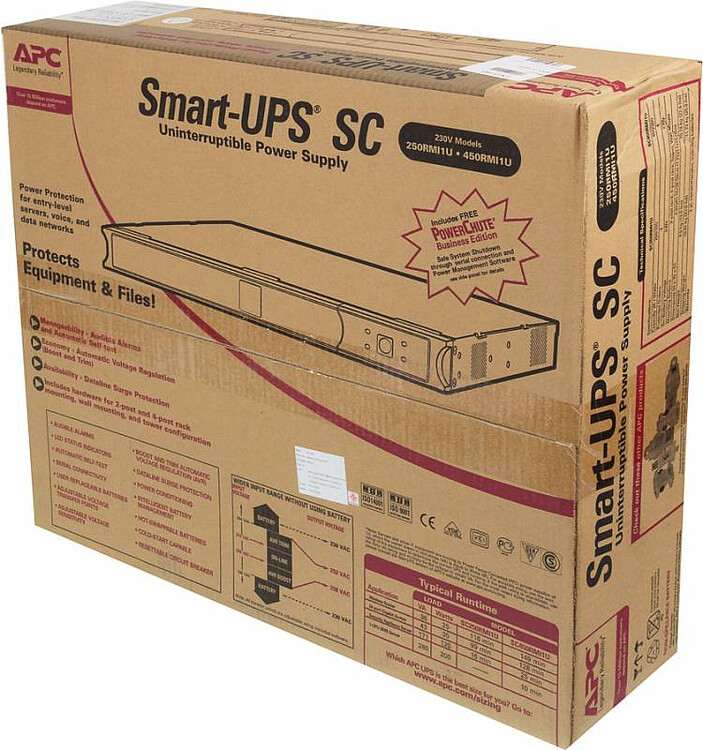 Источник бесперебойного питания APC Smart-UPS SC черный (SC450RMI1U)