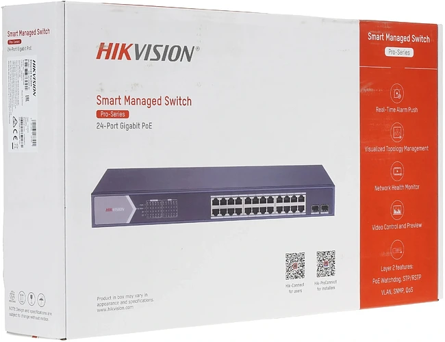 Коммутатор Hikvision DS-3E1526P-SI