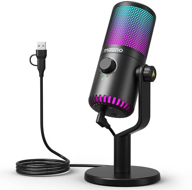 Микрофон Maono DM30 RGB черный