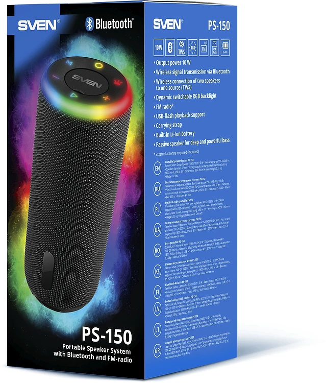 Портативная колонка Sven PS-150 черный (SV-022327)