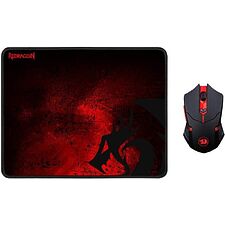 Мышь Redragon M601WL-BA с ковриком Black (78227)