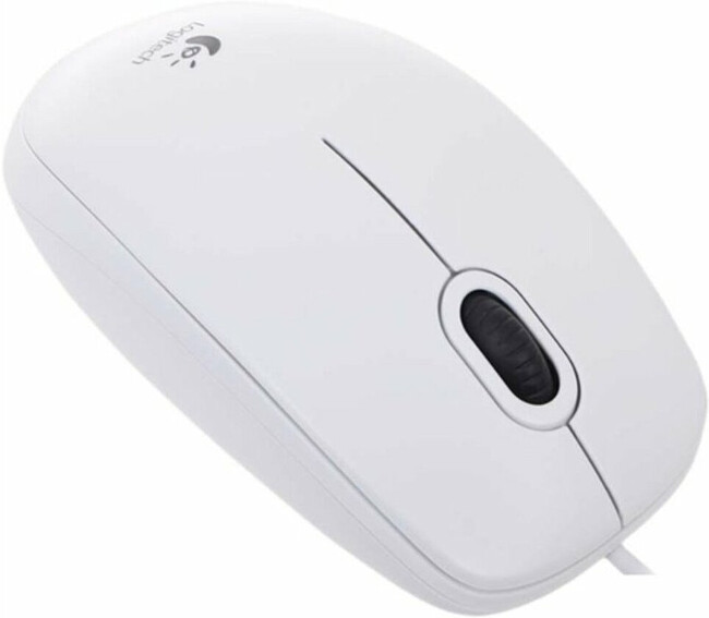 Мышь Logitech B100 Optical USB Mouse White (910-003360)
