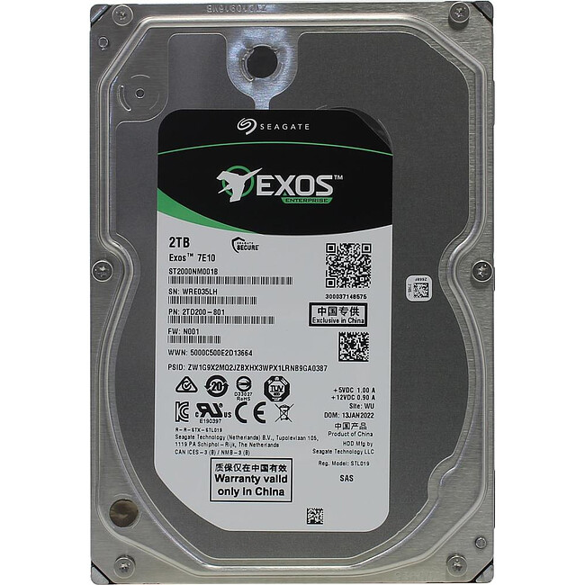 Жесткий диск Seagate Exos 7E10 (ST2000NM001B) Жесткий диск Seagate Exos 7E10 (ST2000NM001B)